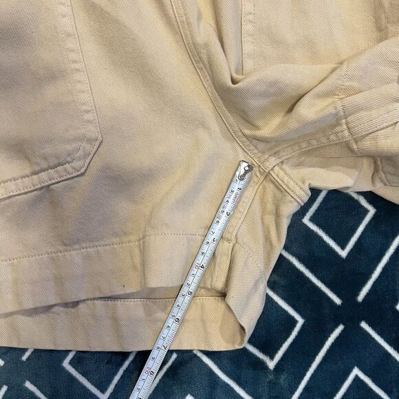 Everlane The Coverall Romper Size 14 Tan Short Sleeve Zip Front Utility Playsuit - Picture 11 of 11